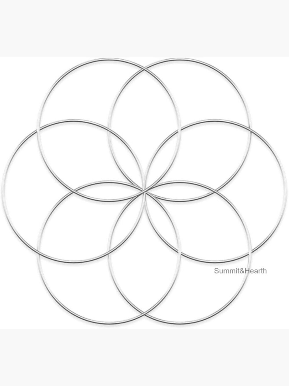 6-Pack 10 Inch Metal Hoops for Wreath Making and Wall Decor Crafts